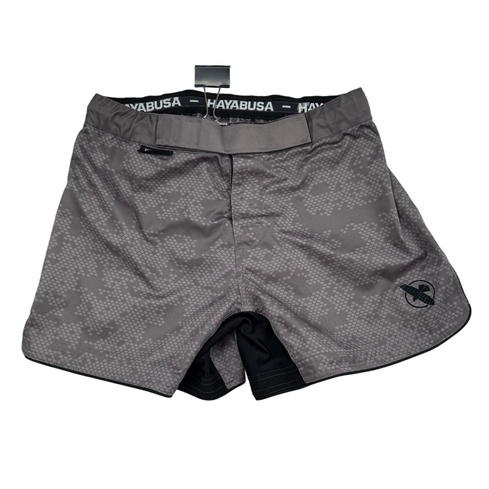 Hayabusa MMA Shorts Mens Medium Grey Snakeskin Combat Grappling Training